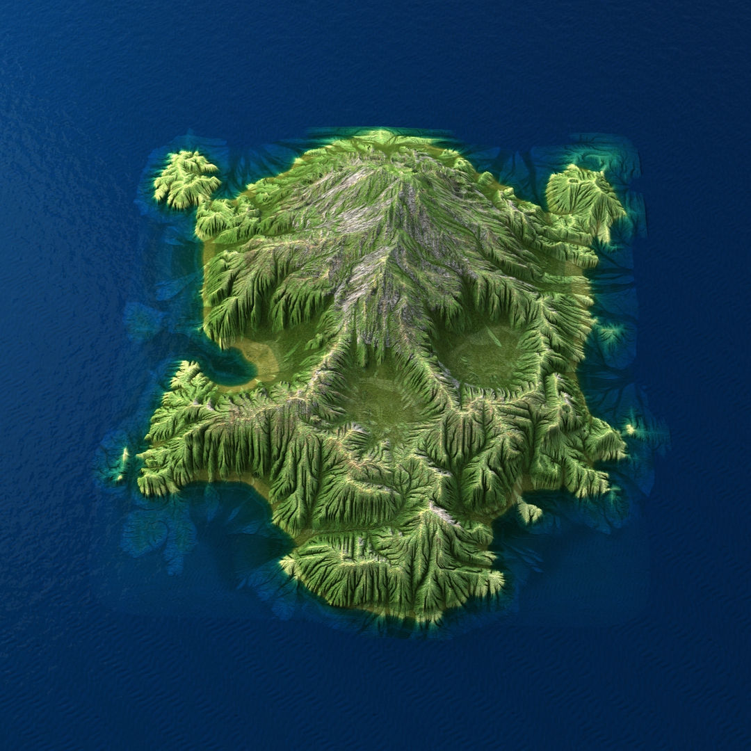 Tropical Island Collection 2 Low-poly 3D model_3