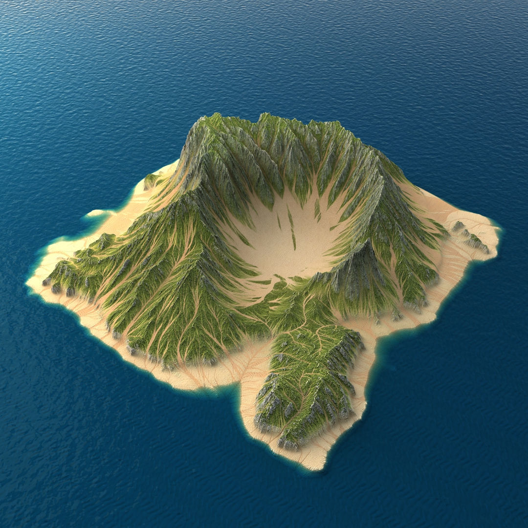 Tropical Island Collection 2 Low-poly 3D model_4