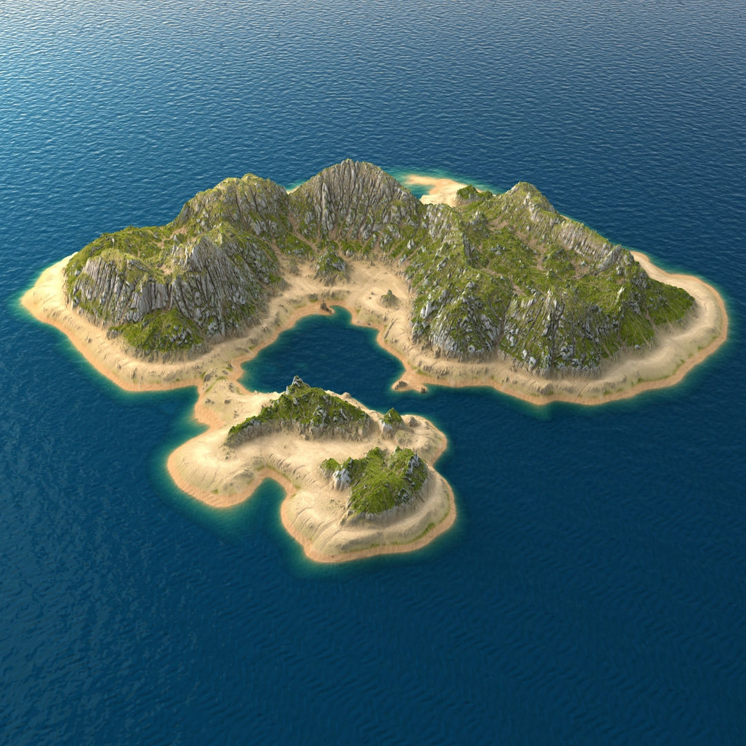 Tropical Island Collection 2 Low-poly 3D model_10