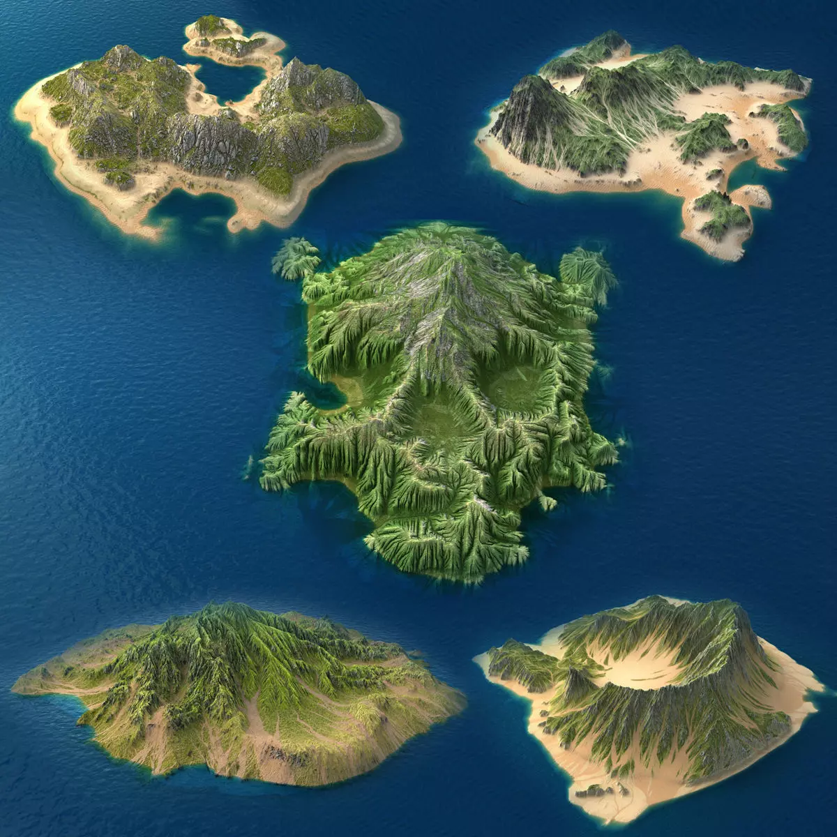 Tropical Island Collection 2 Low-poly 3D model_0