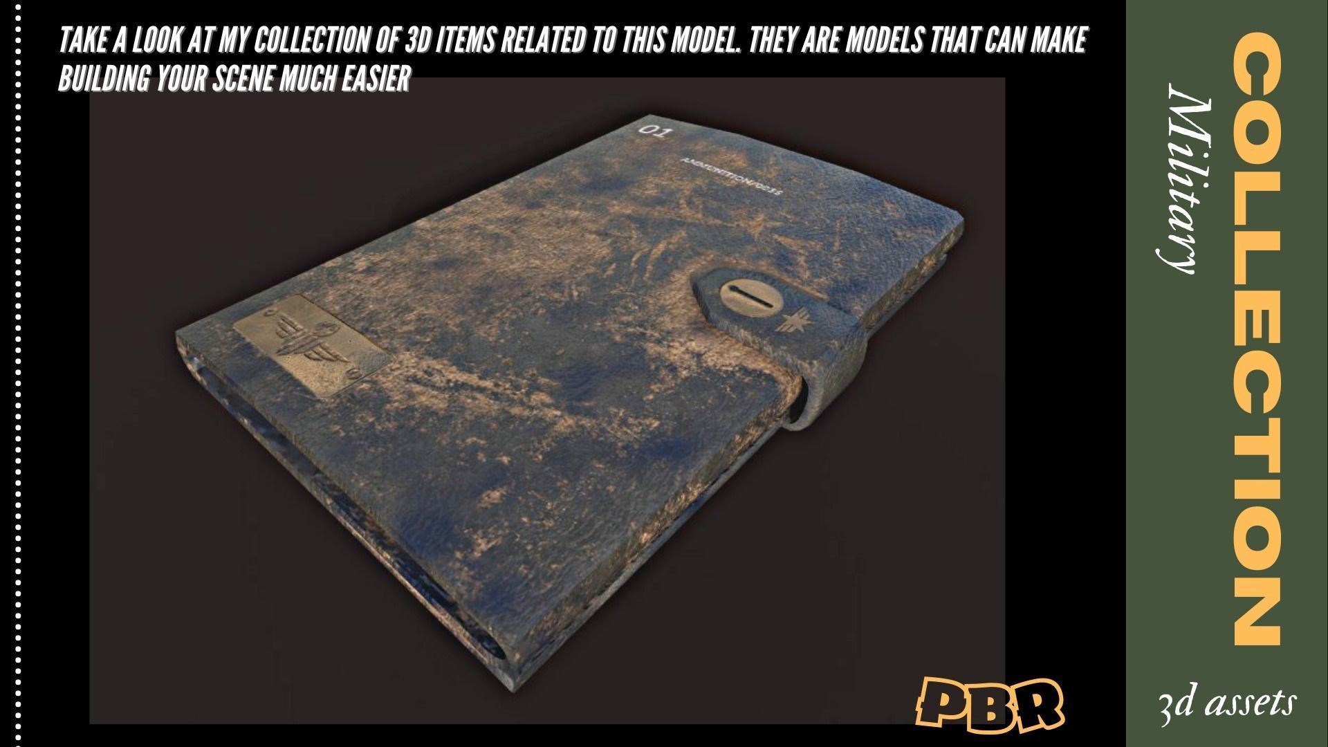 MILITARY LEATHER FOLDER 3D Low-poly Low-poly 3D model_4