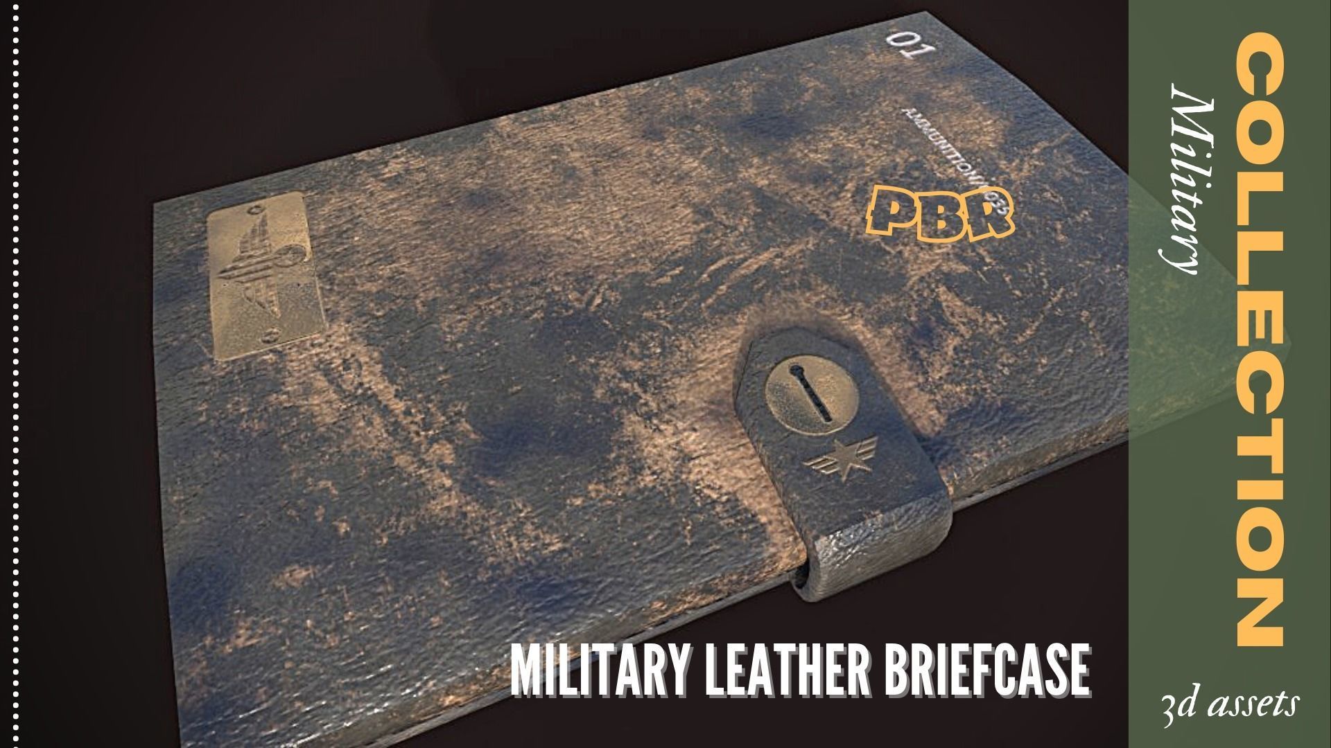 MILITARY LEATHER FOLDER 3D Low-poly Low-poly 3D model_1