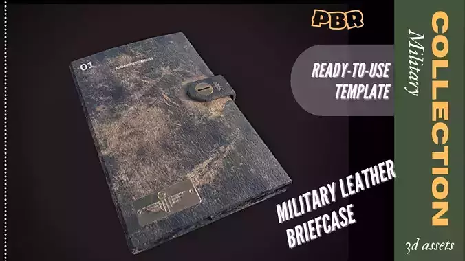 MILITARY LEATHER FOLDER 3D Low-poly Low-poly 3D model
