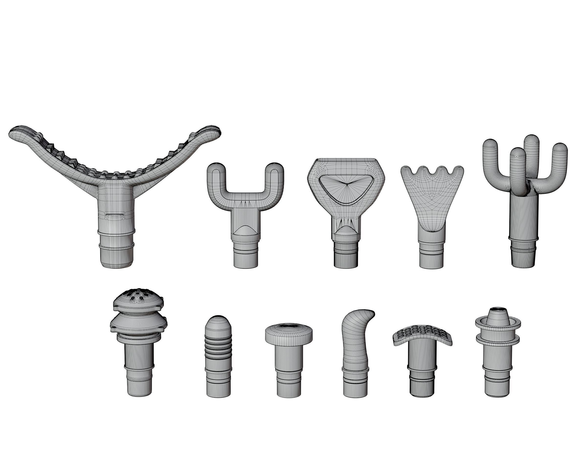 Massage gun 3D model_10