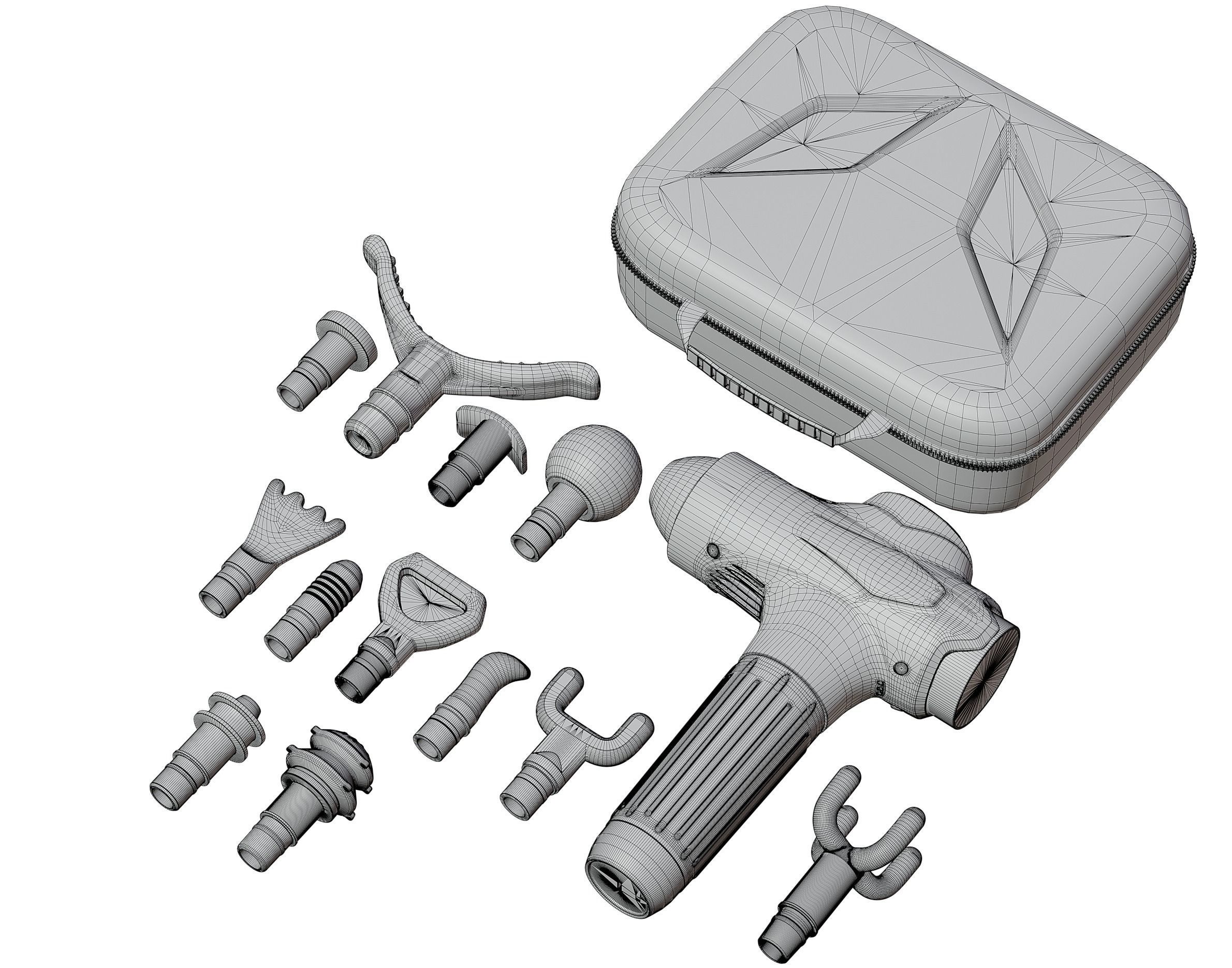 Massage gun 3D model_11