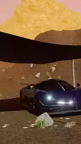 McLaren Senna with Desert environment