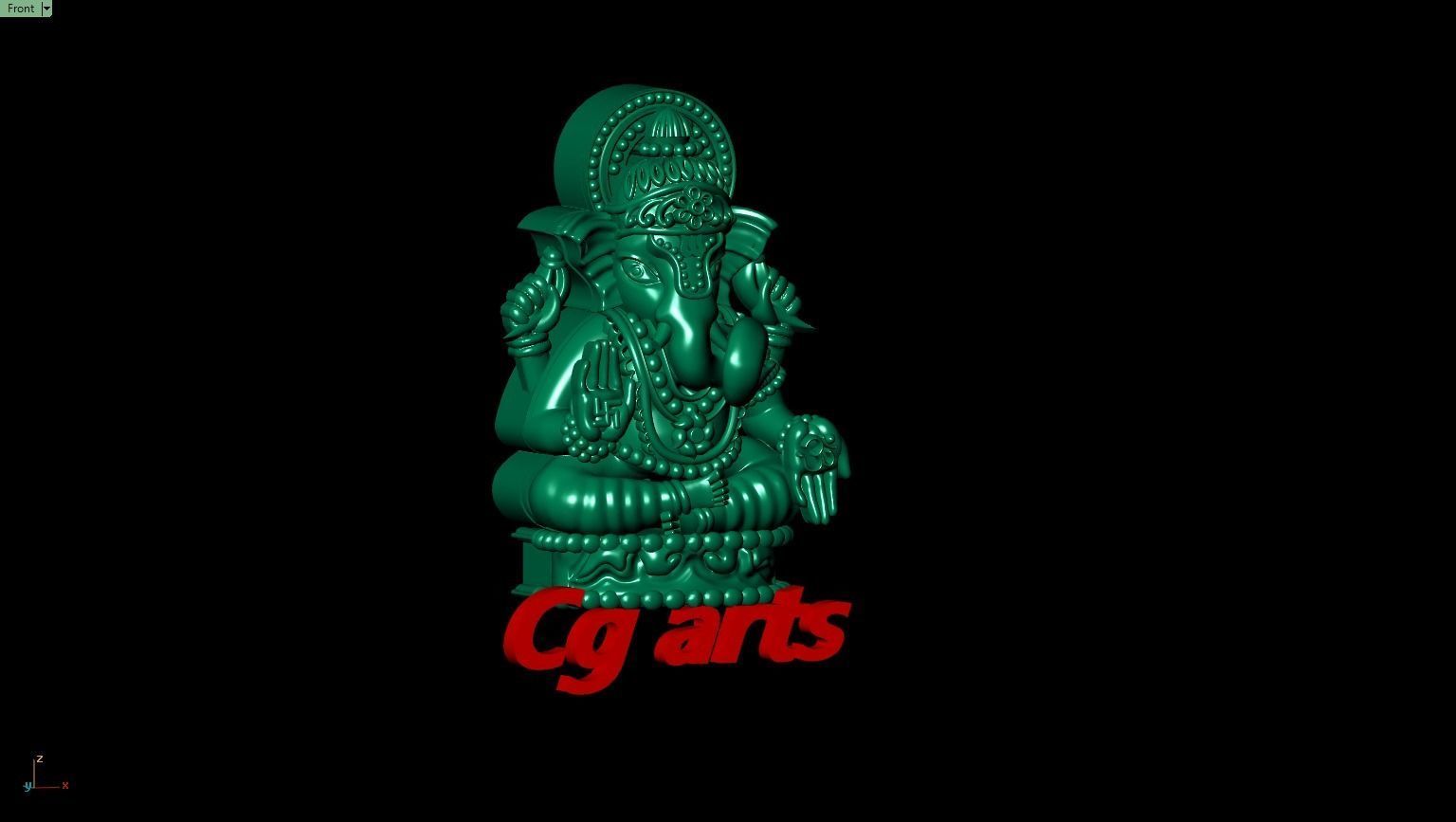 Ganesh Ji Lotus 3D Model 3D print model_2