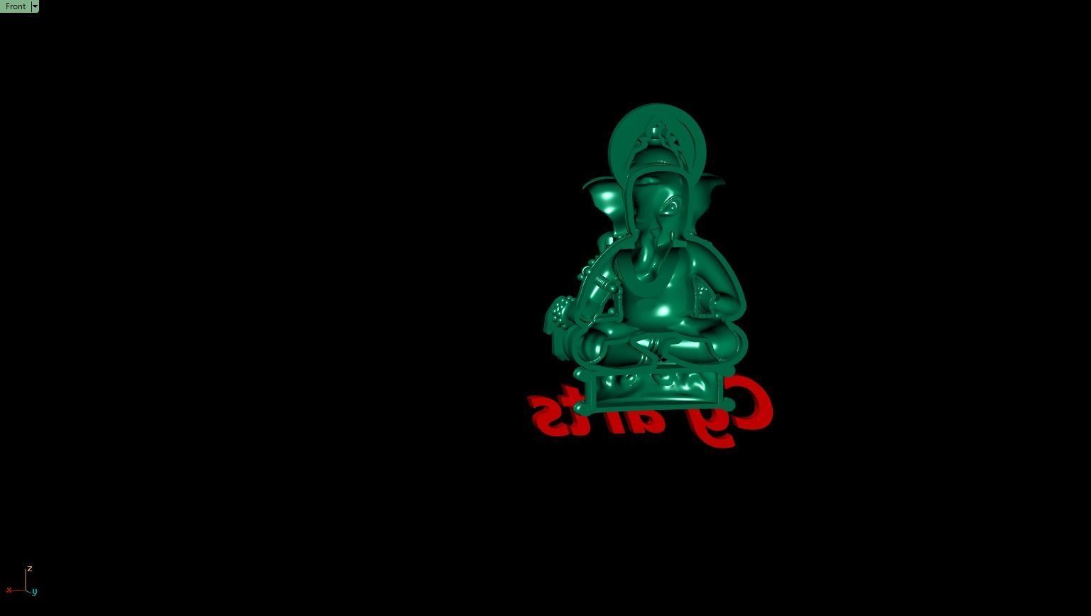 Ganesh Ji Lotus 3D Model 3D print model_1