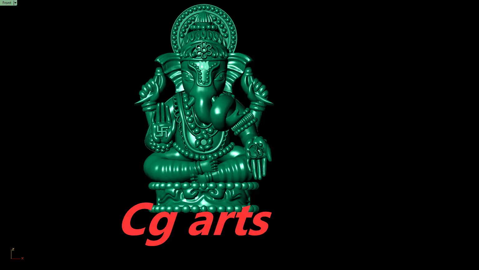 Ganesh Ji Lotus 3D Model 3D print model_0