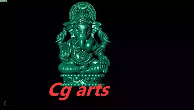 Ganesh Ji Lotus 3D Model 