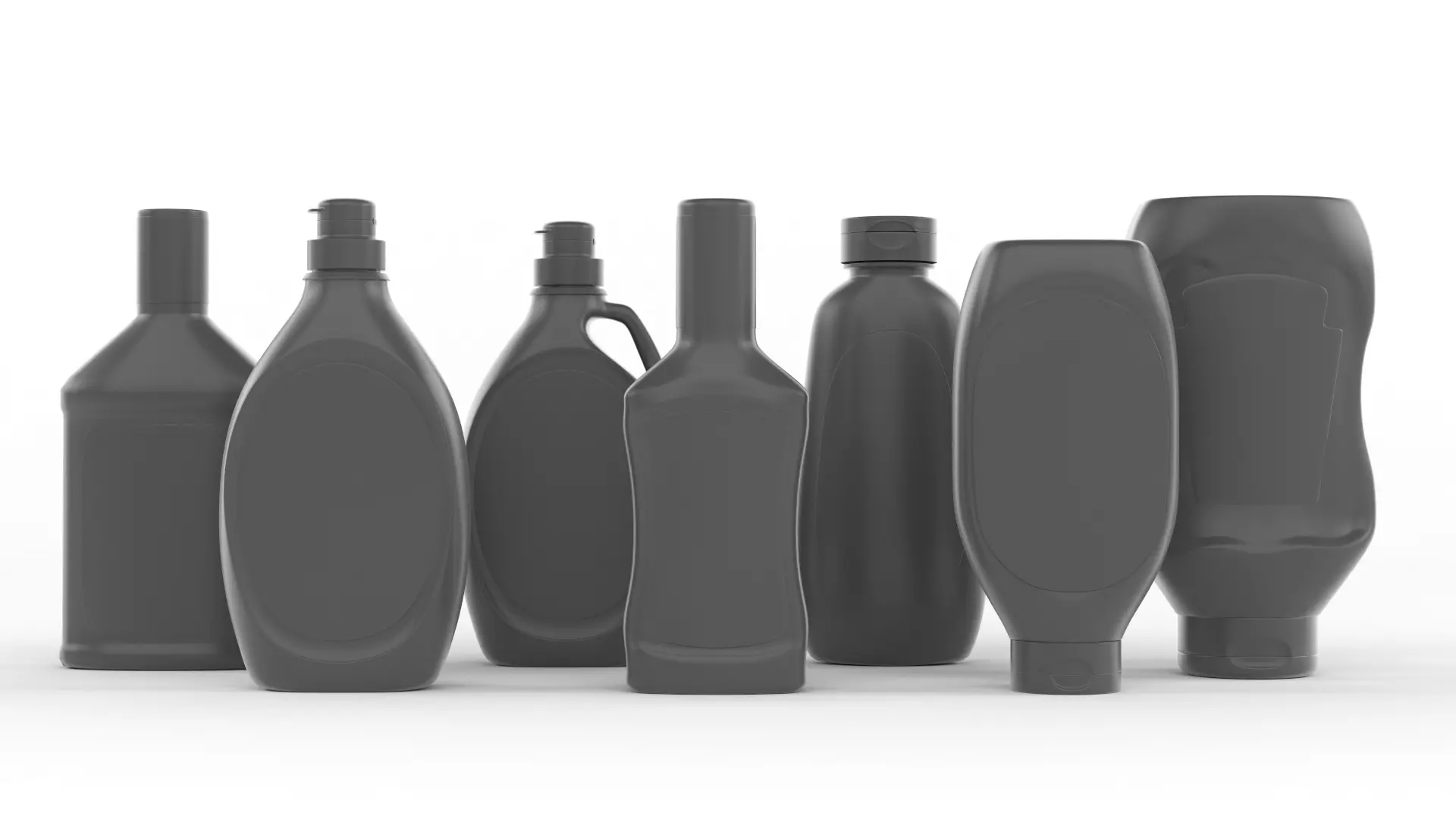 Plastic Bottle Collection 3D model_0