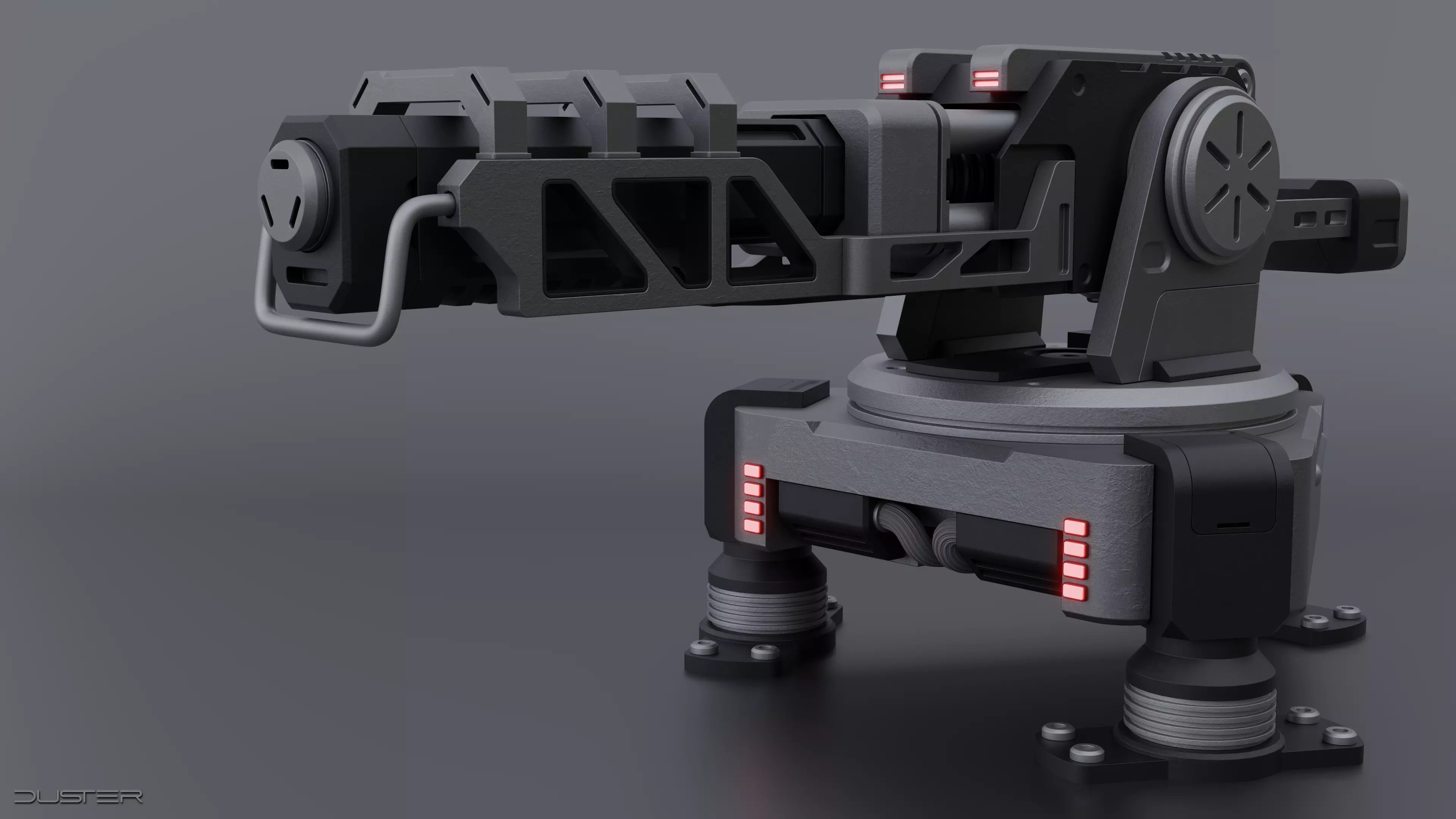 Sci-fi Turret - Cannon 3D model_0