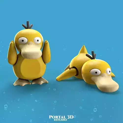 POKEMON PSYDUCK ARTICULATED 3D print model