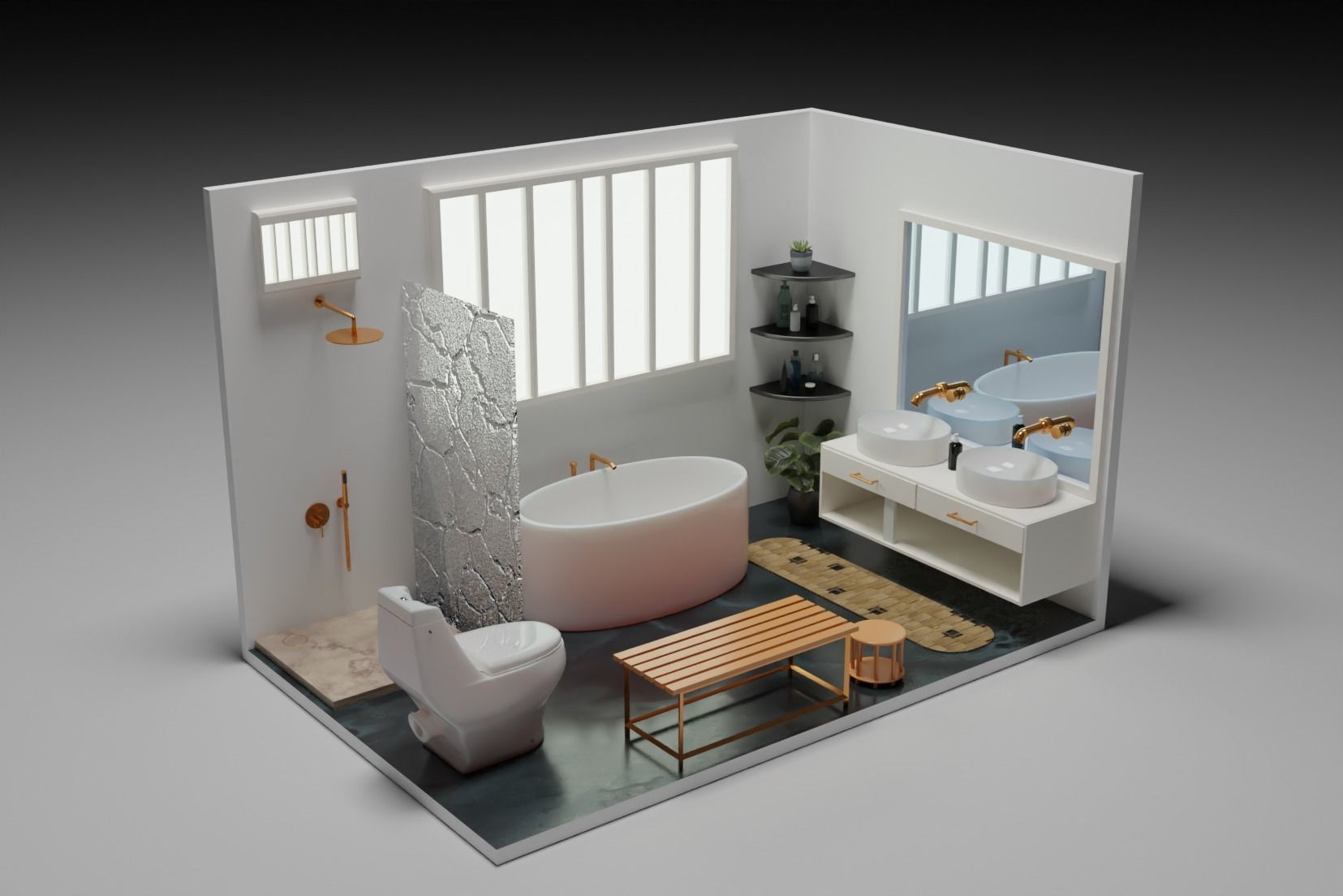 Bathroom 3D model_2
