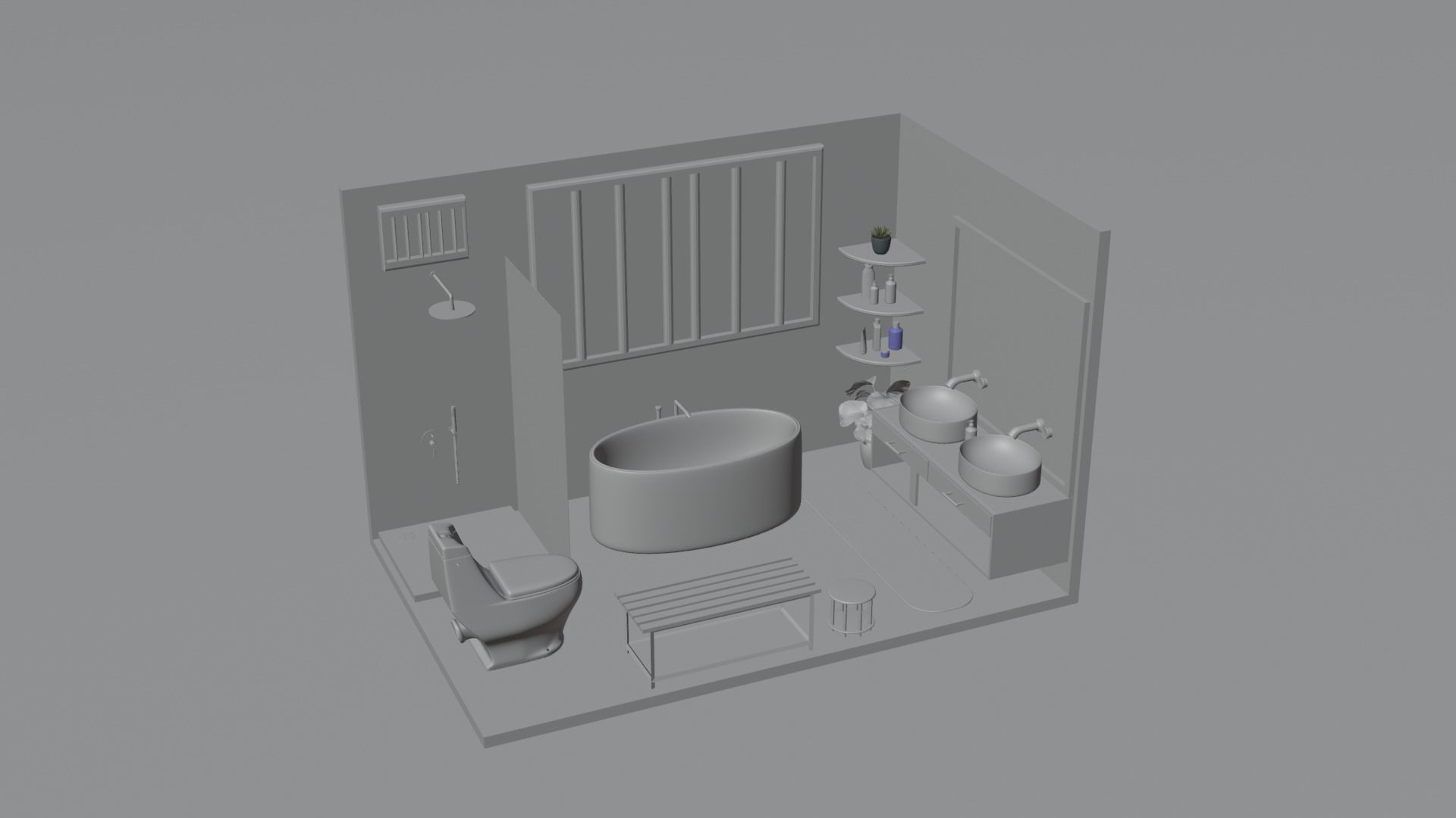 Bathroom 3D model_1