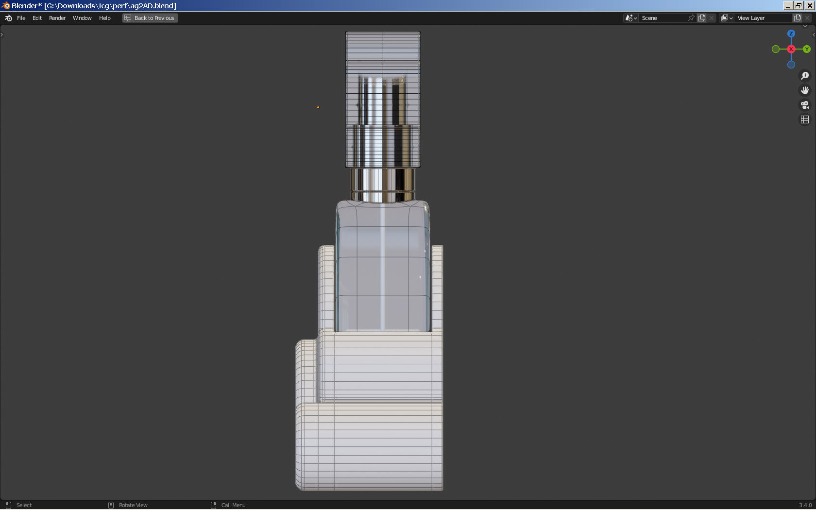 Perfume Bottle - Ariana Grande Cloud Low-poly 3D model_5