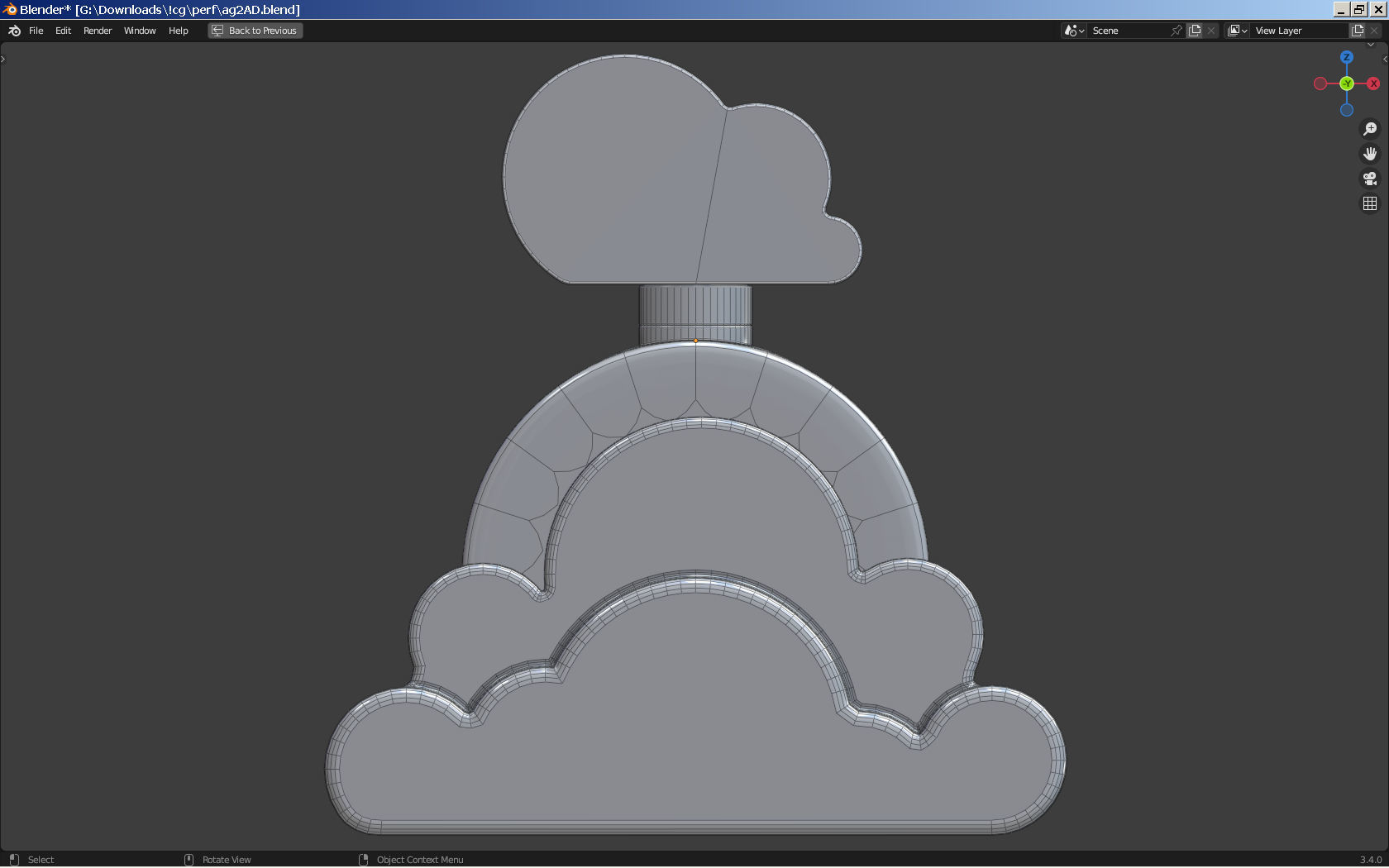 Perfume Bottle - Ariana Grande Cloud Low-poly 3D model_6