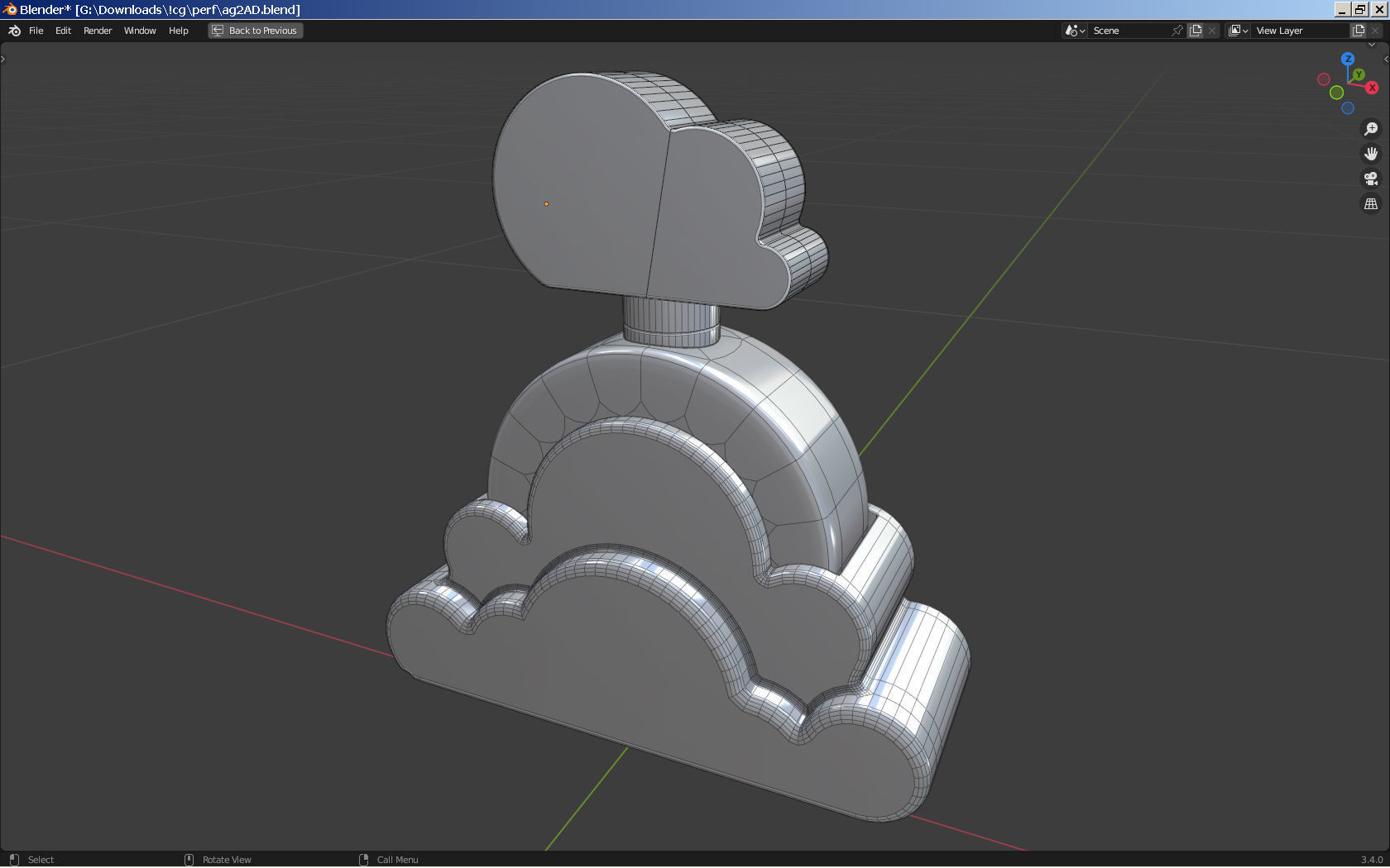 Perfume Bottle - Ariana Grande Cloud Low-poly 3D model_1