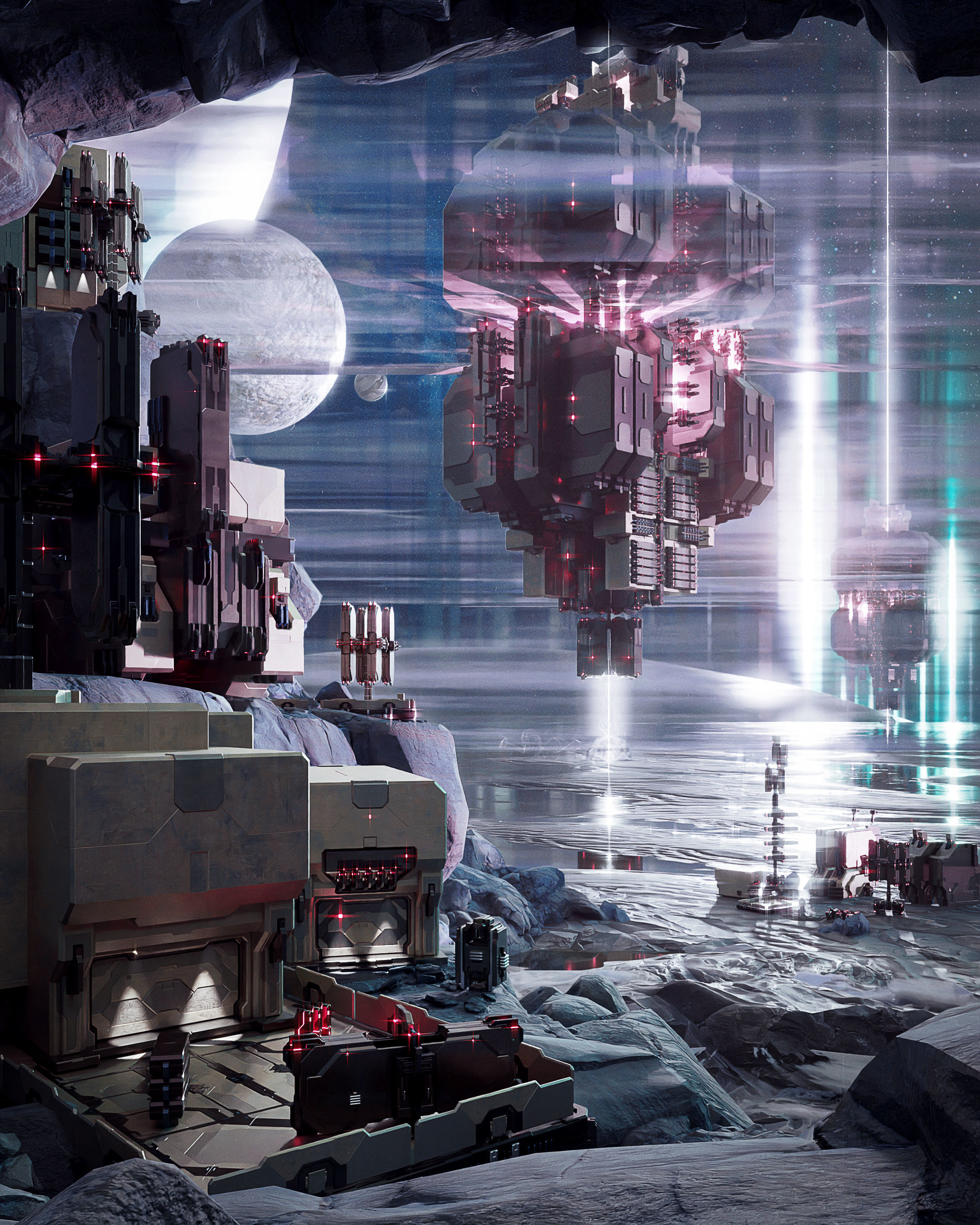 Space Base Sci Fi Buildings and Assets 3D Kit 3D model 3D model | CGTrader