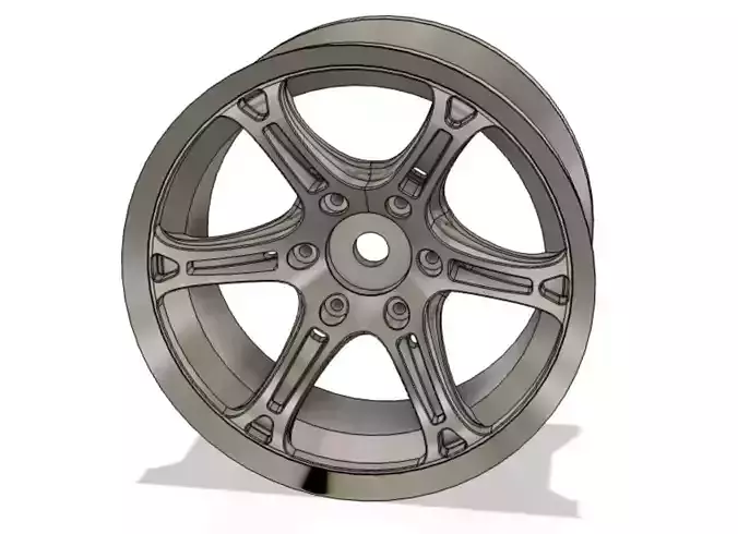 TE37 style 52mm 10th scale RC Drift wheels offset 5mm and 8mm 3D print model