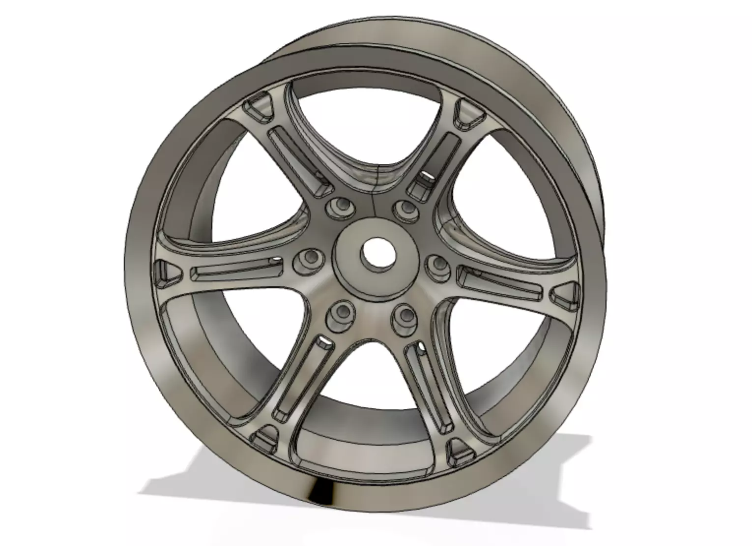TE37 style 52mm 10th scale RC Drift wheels offset 5mm and 8mm 3D print model_0