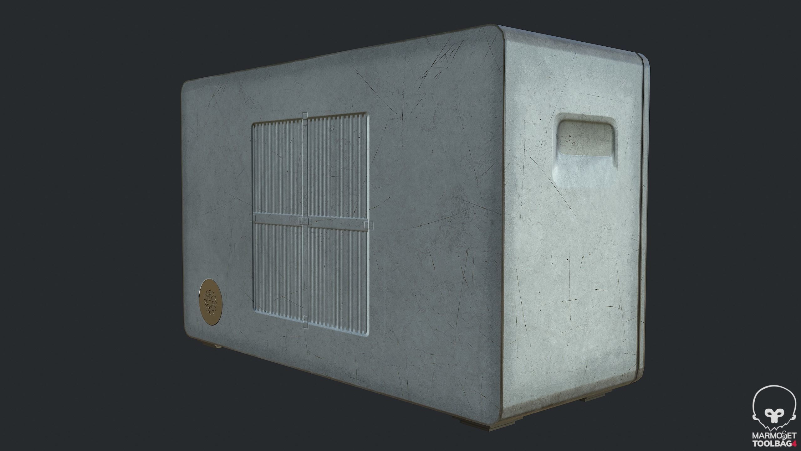 PBR Soviet Mechanical Navigation Computer Low-poly 3D model_11