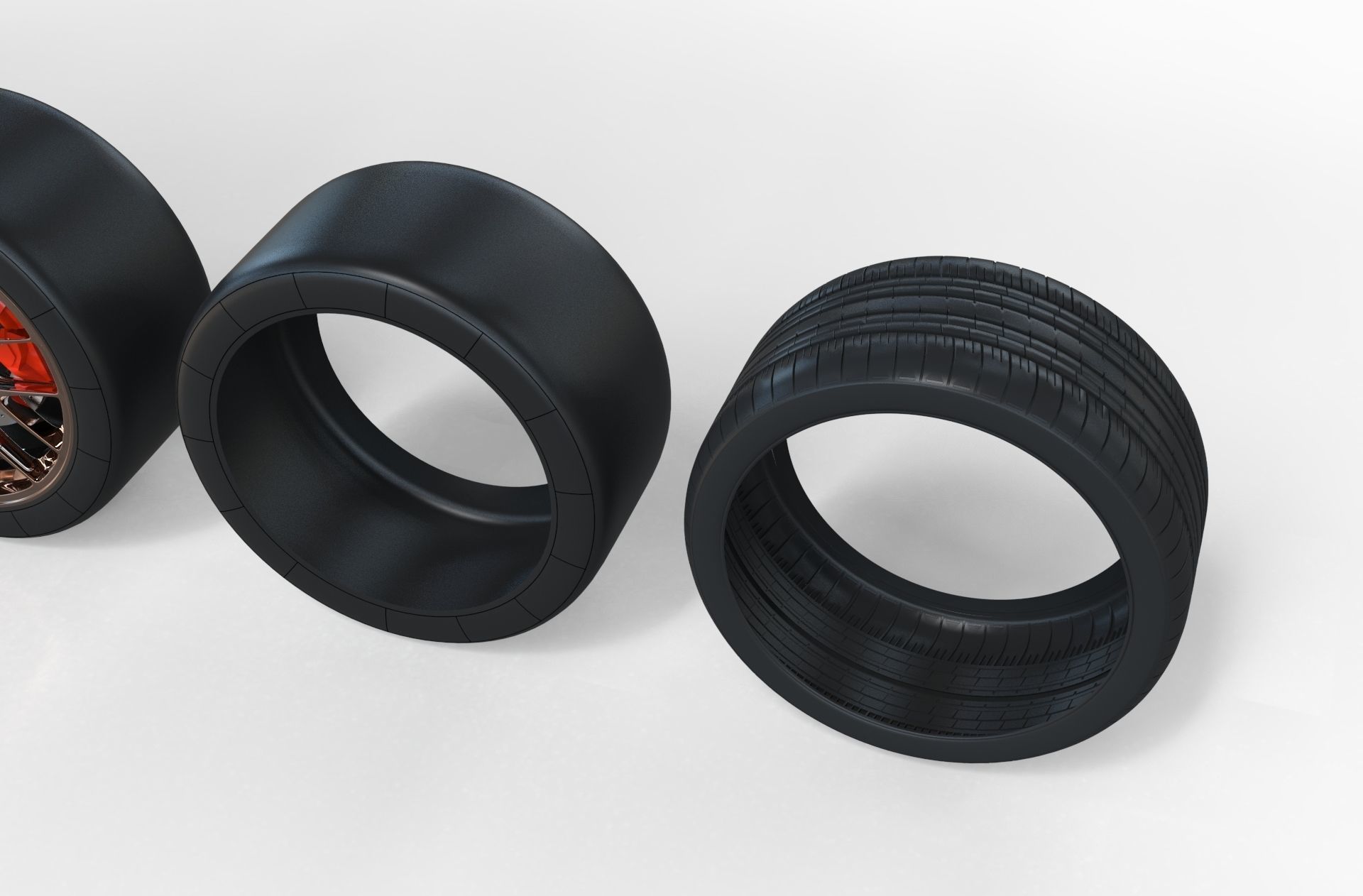 Car wheel rim 3D Model tire 3D model_5