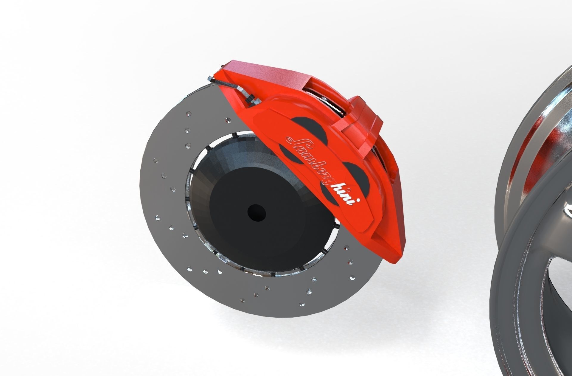 Car wheel rim 3D Model tire 3D model_6