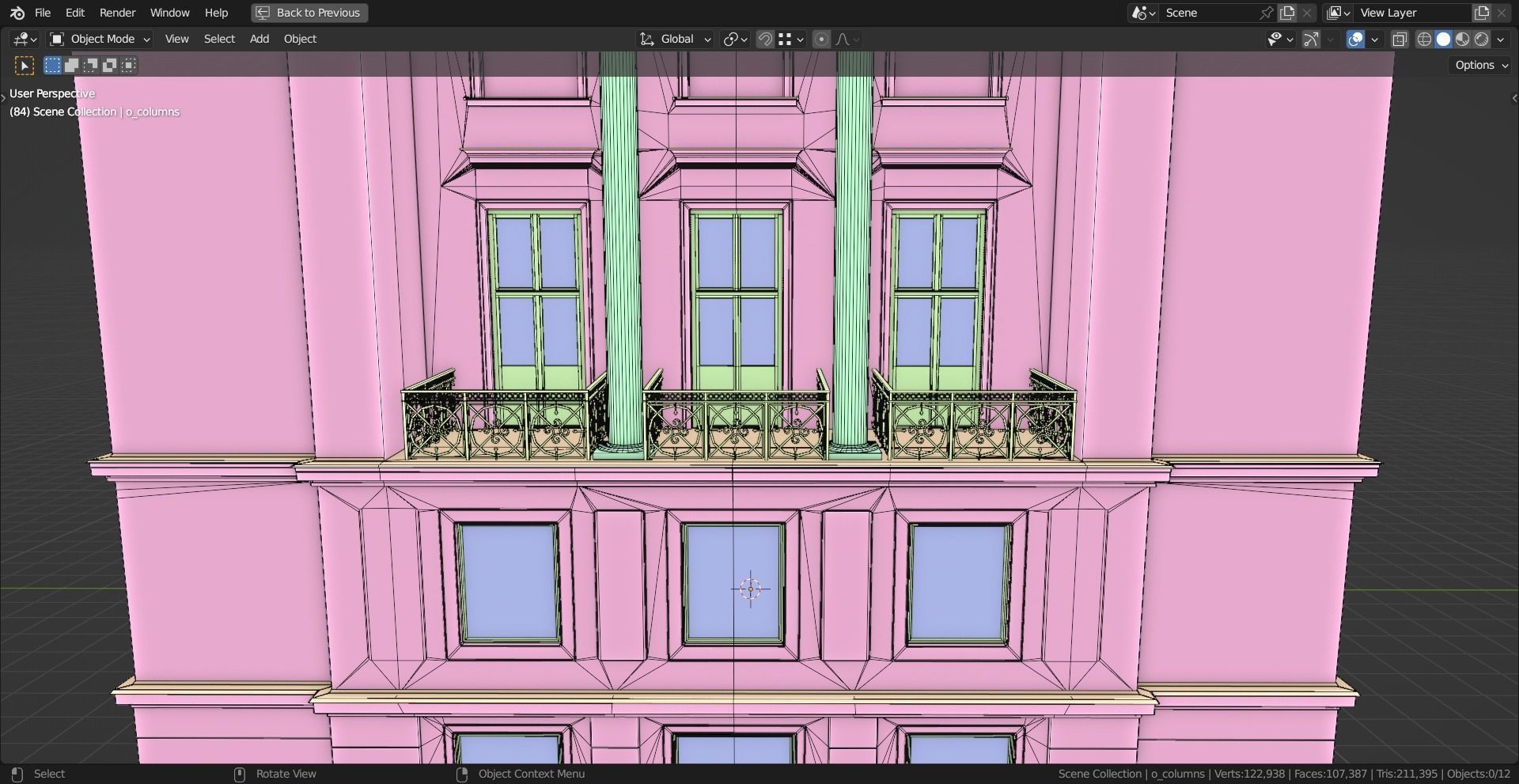 Eastern European Building 011 Low-poly 3D model_17