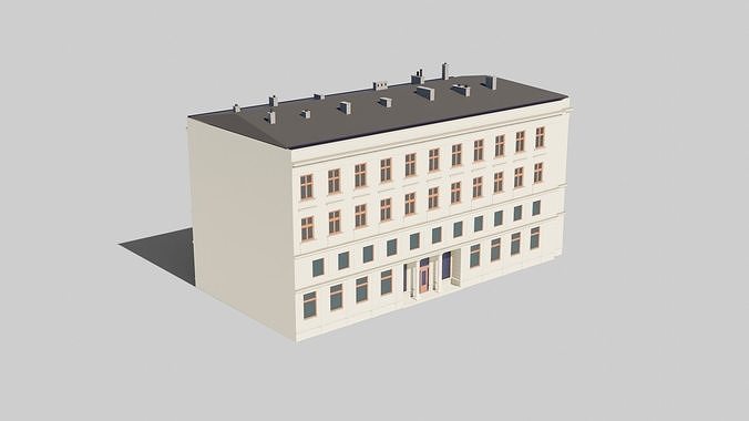 Eastern European Building 011 Low-poly 3D model 5