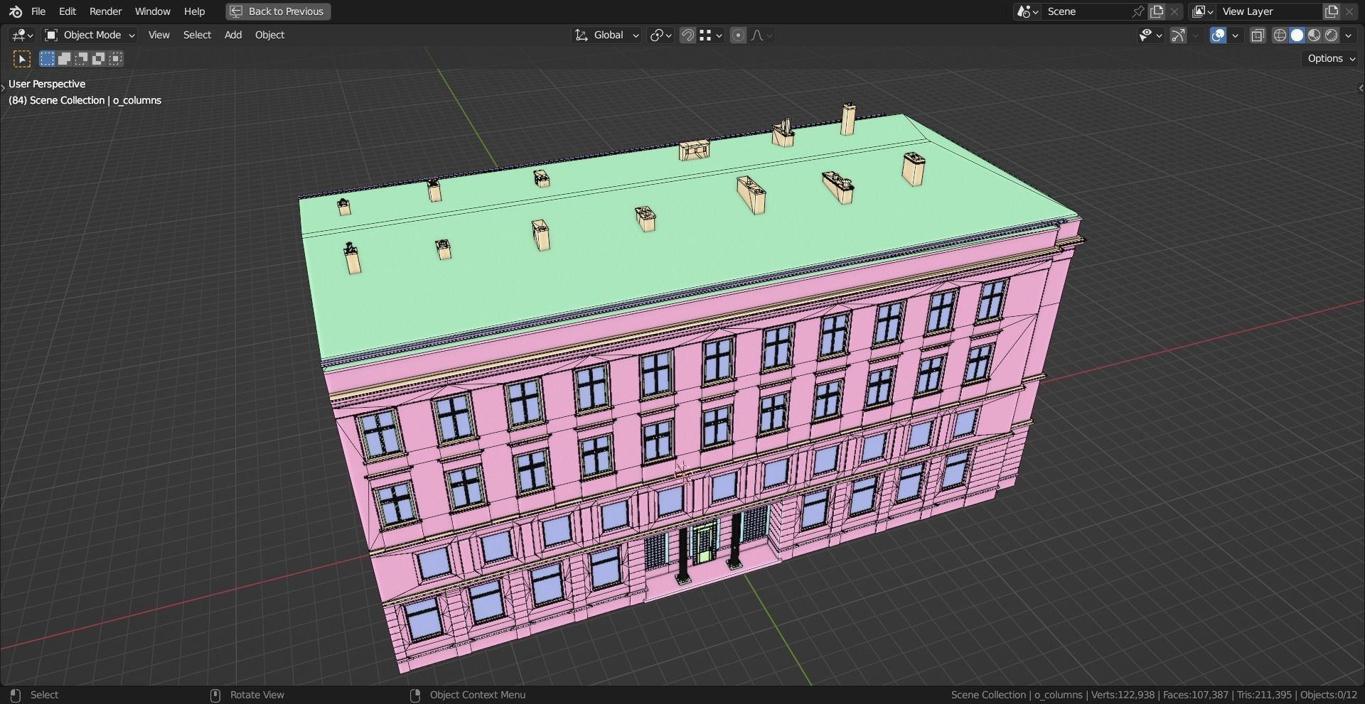 Eastern European Building 011 Low-poly 3D model_19