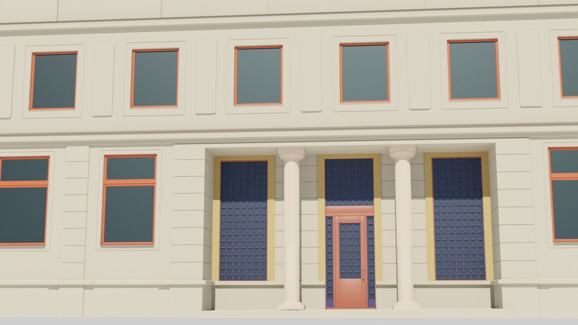 Eastern European Building 011 Low-poly 3D model_10