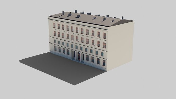 Eastern European Building 011 Low-poly 3D model 4