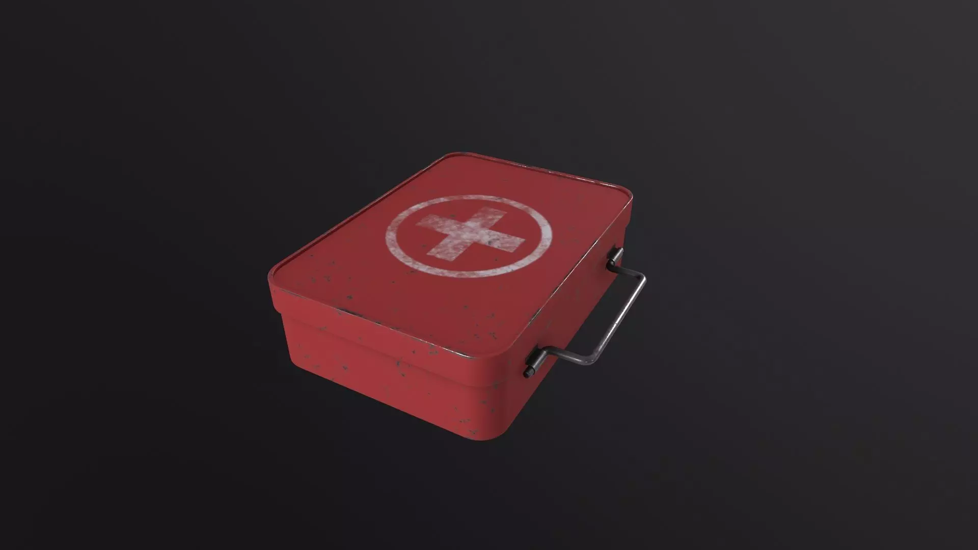 Red First Aid Kit 3D Model Low-poly 3D model_0