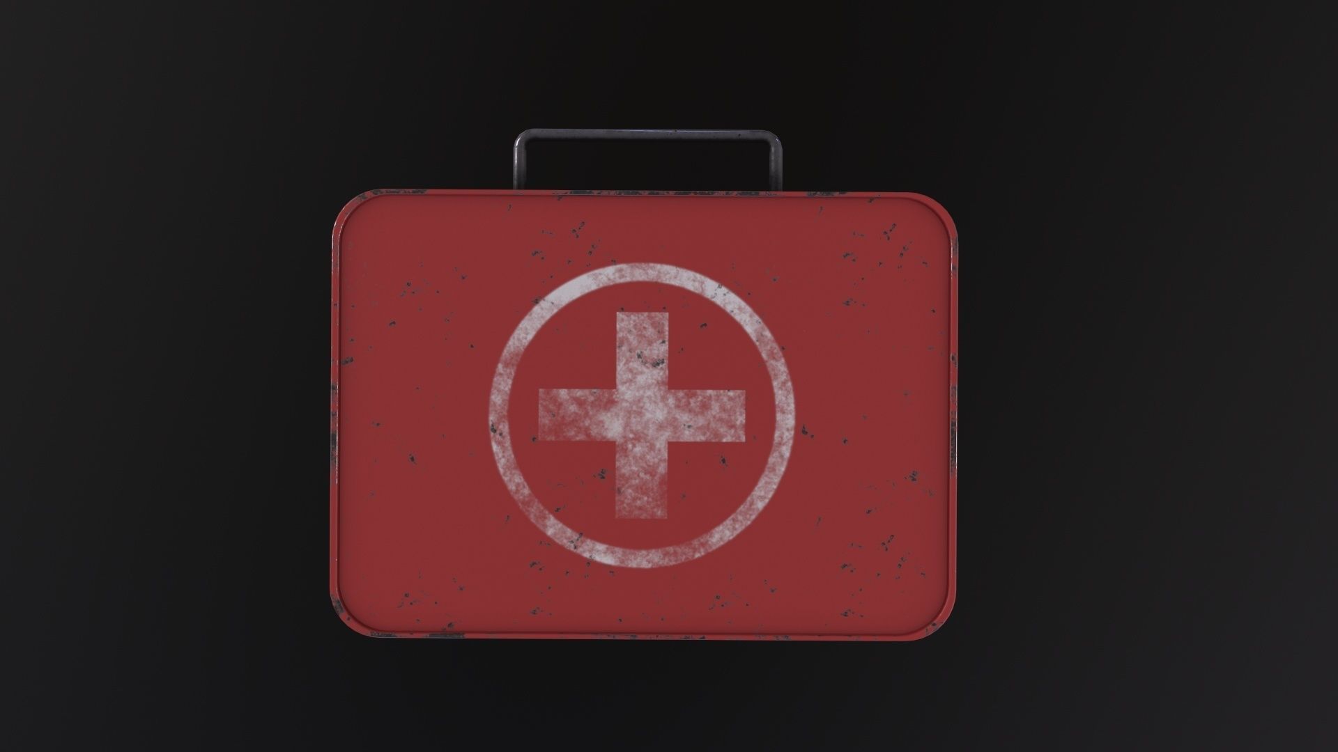 Red First Aid Kit 3D Model Low-poly 3D model_3