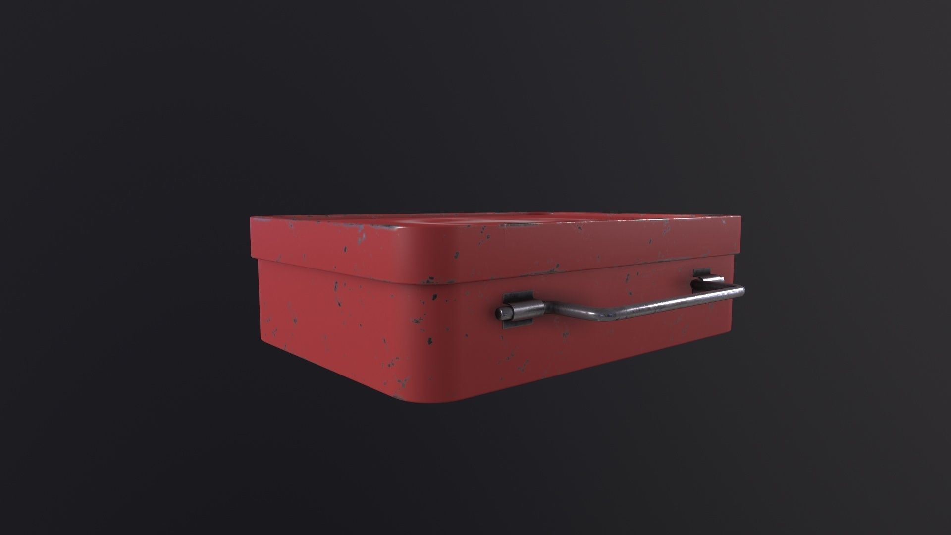 Red First Aid Kit 3D Model Low-poly 3D model_2