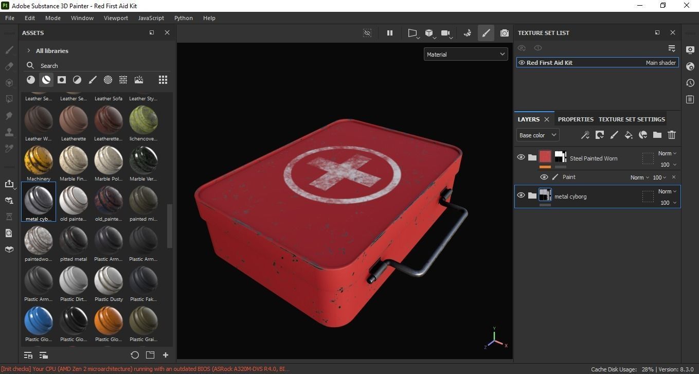 Red First Aid Kit 3D Model Low-poly 3D model_6
