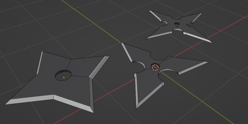 Shuriken Ninja Star Pack 3D Model Weapons 3D model_4