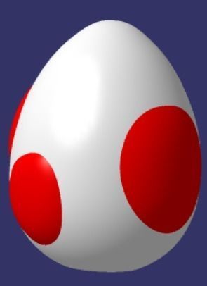 Yoshi egg 3d print model 3D print model_4