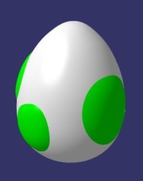 Yoshi egg 3d print model 3D print model_1