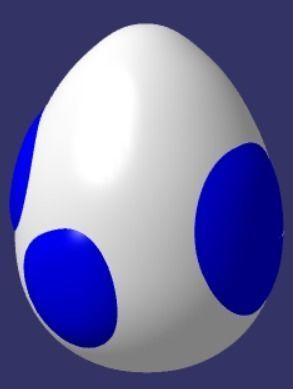 Yoshi egg 3d print model 3D print model_5