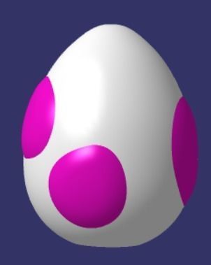 Yoshi egg 3d print model 3D print model_3