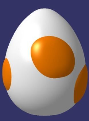 Yoshi egg 3d print model 3D print model_2