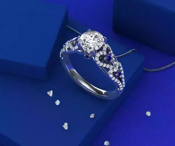 Engagement ring ready to print