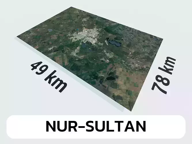 Nur-Sultan Kazakhstan City Landscape 3D Model
