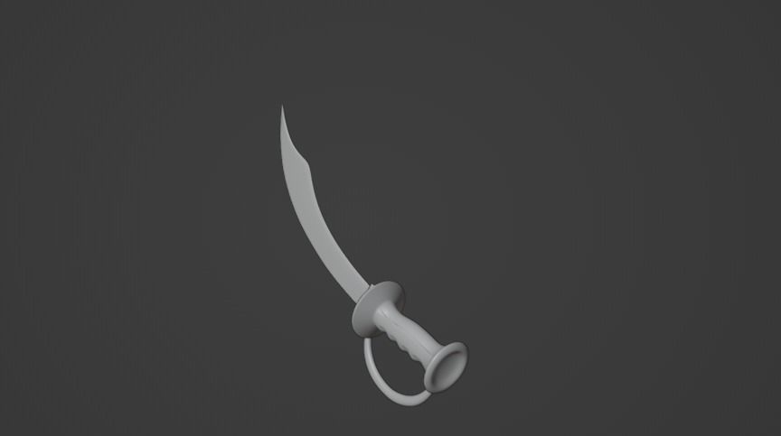  Pirate sword for assembling a pirate costume 3D model_5