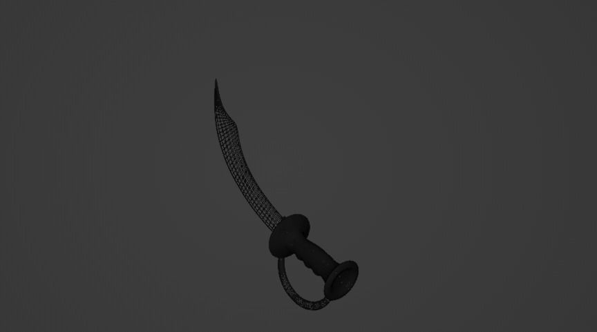  Pirate sword for assembling a pirate costume 3D model_6