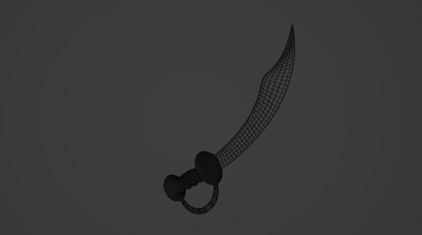  Pirate sword for assembling a pirate costume 3D model_3
