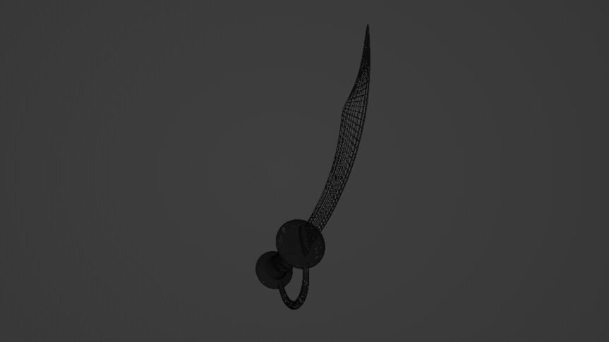  Pirate sword for assembling a pirate costume 3D model_9