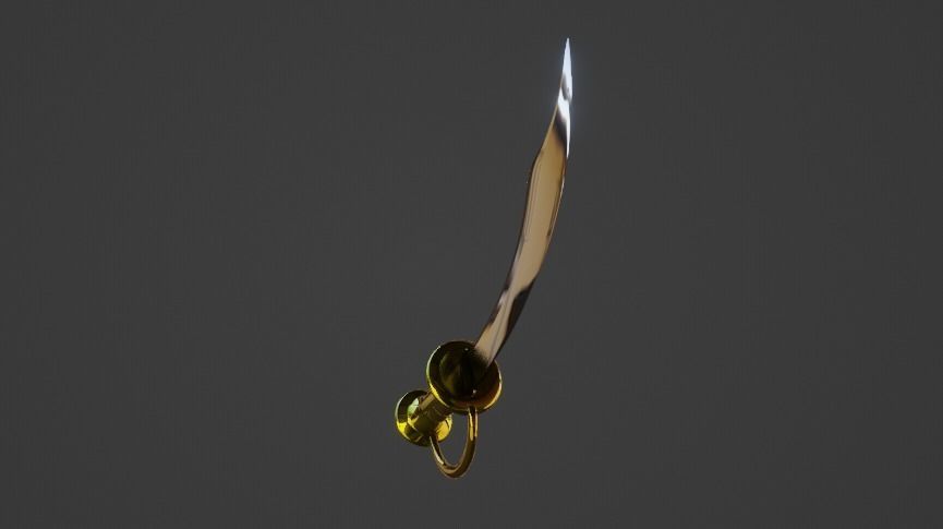 Pirate sword for assembling a pirate costume 3D model_7